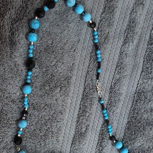 Beautiful Turquoise and Black Necklace